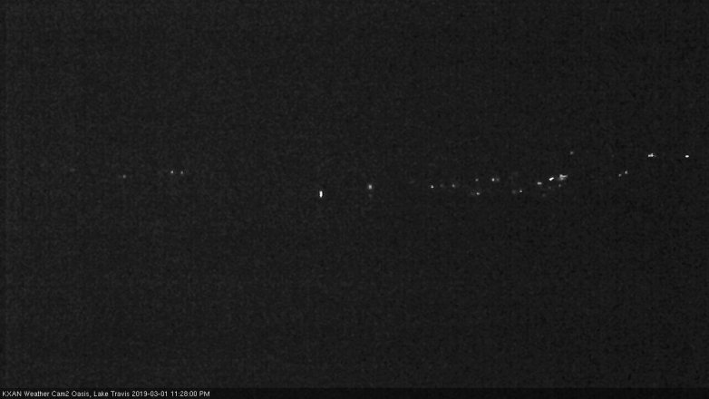 Lake Travis webcam, March 1, 2019 10:30 PM CT