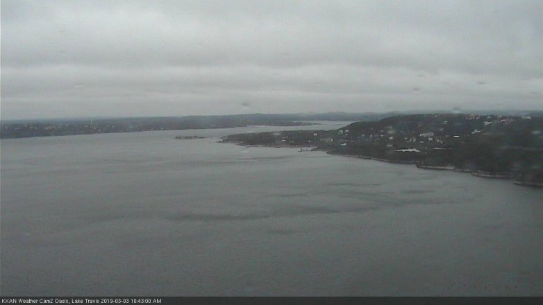 Lake Travis webcam, March 3, 2019 9:45 AM CT