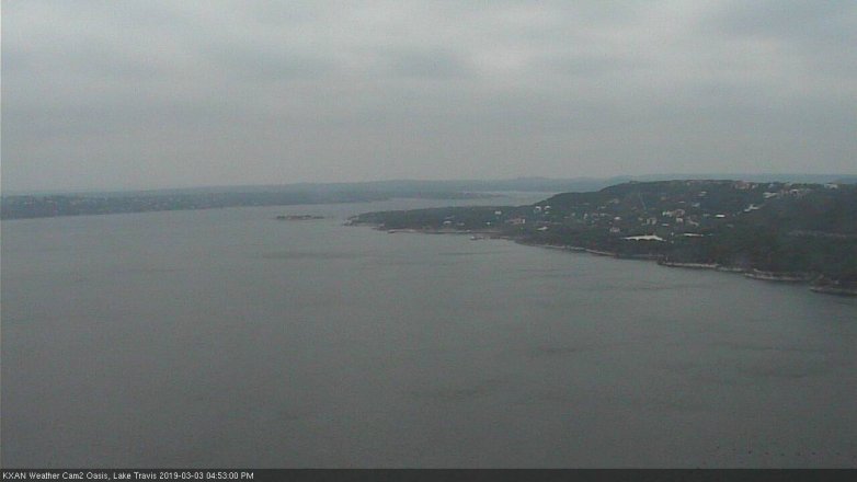 Lake Travis webcam, March 3, 2019 3:55 PM CT