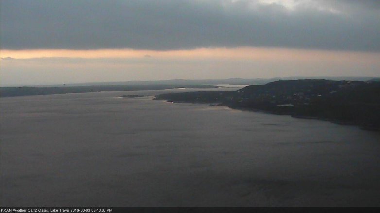 Lake Travis webcam, March 3, 2019 5:45 PM CT