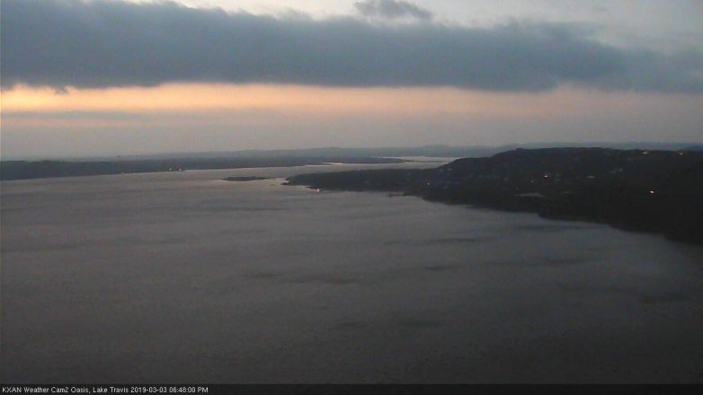 Lake Travis webcam, March 3, 2019 5:50 PM CT