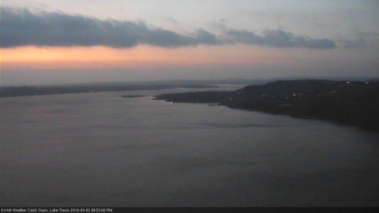 Lake Travis webcam, March 3, 2019 5:55 PM CT