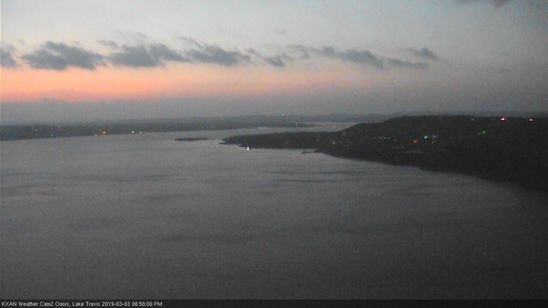 Lake Travis webcam, March 3, 2019 6:00 PM CT