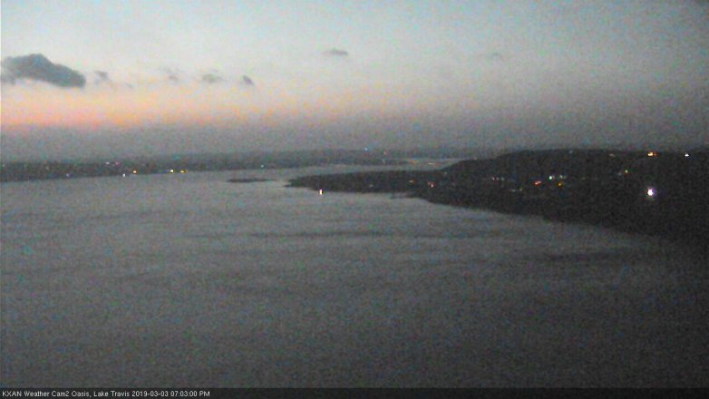 Lake Travis webcam, March 3, 2019 6:05 PM CT