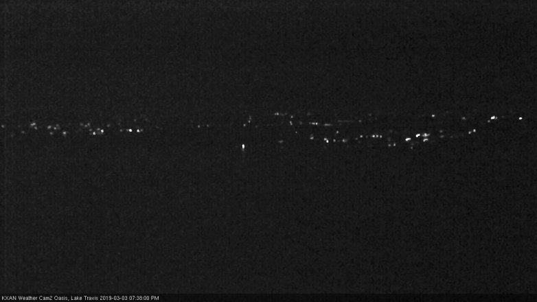 Lake Travis webcam, March 3, 2019 6:40 PM CT