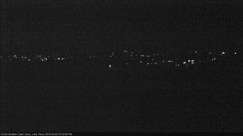 Lake Travis webcam, March 3, 2019 6:45 PM CT