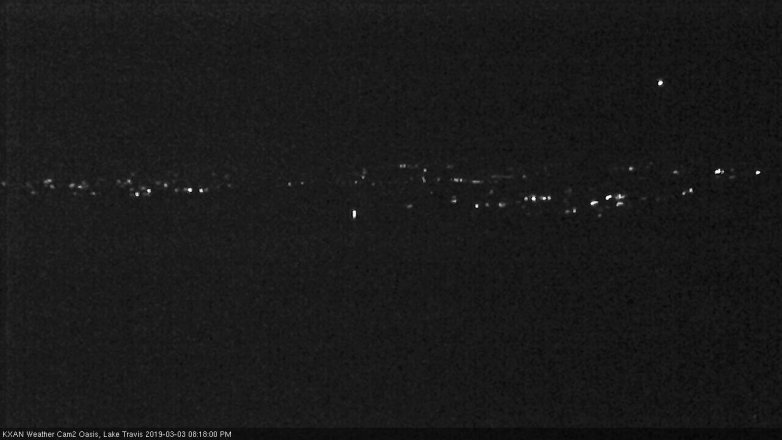 Lake Travis webcam, March 3, 2019 7:20 PM CT