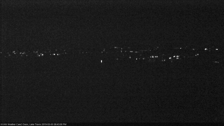 Lake Travis webcam, March 3, 2019 7:45 PM CT