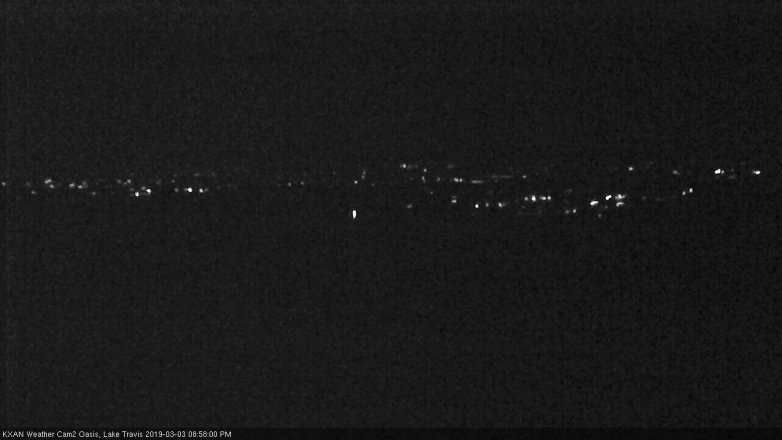 Lake Travis webcam, March 3, 2019 8:00 PM CT