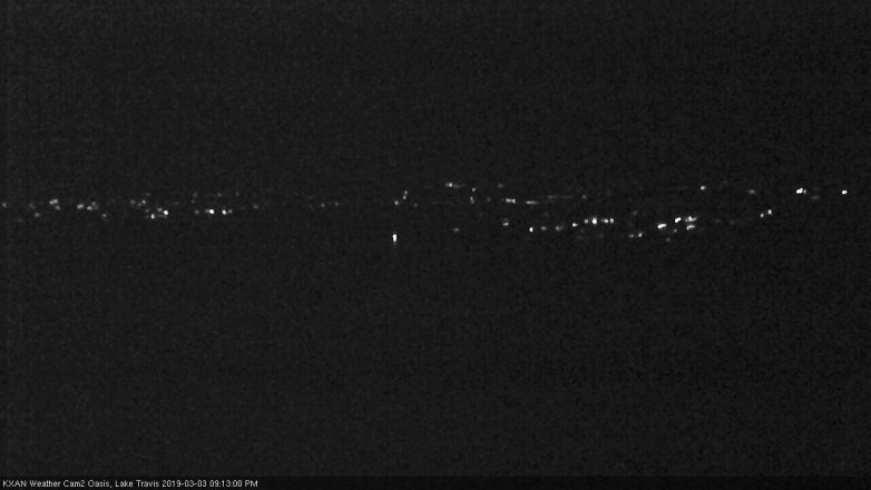 Lake Travis webcam, March 3, 2019 8:15 PM CT