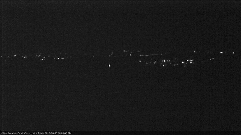 Lake Travis webcam, March 3, 2019 9:30 PM CT