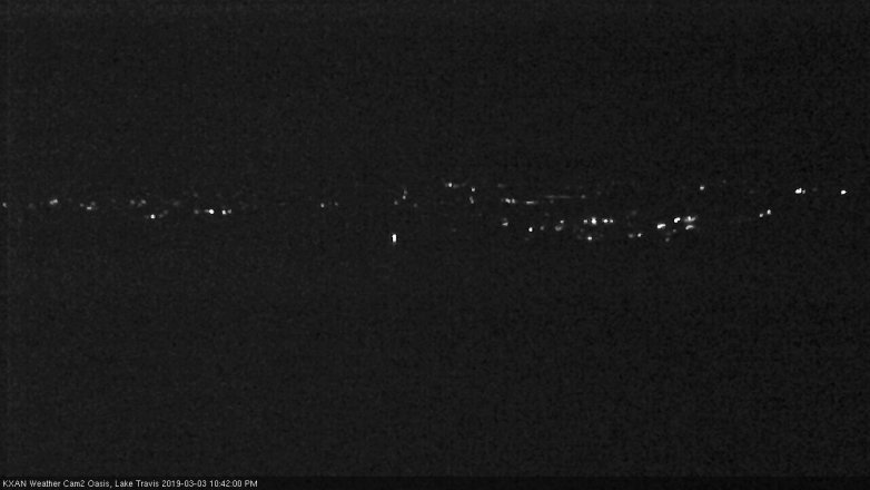 Lake Travis webcam, March 3, 2019 9:45 PM CT