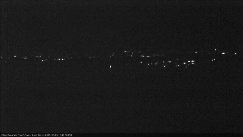 Lake Travis webcam, March 3, 2019 9:50 PM CT