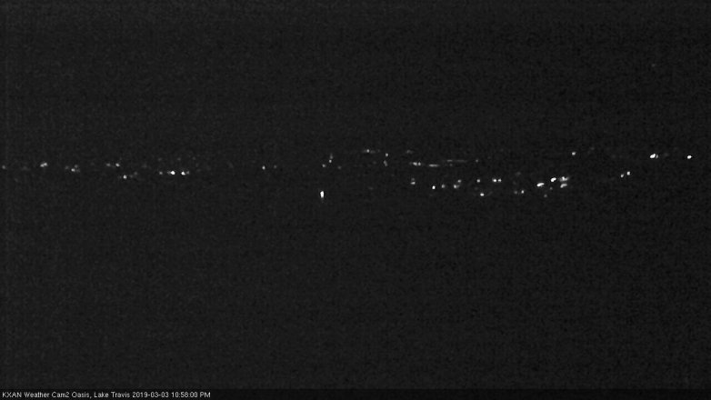 Lake Travis webcam, March 3, 2019 10:00 PM CT