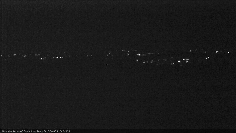 Lake Travis webcam, March 3, 2019 10:10 PM CT