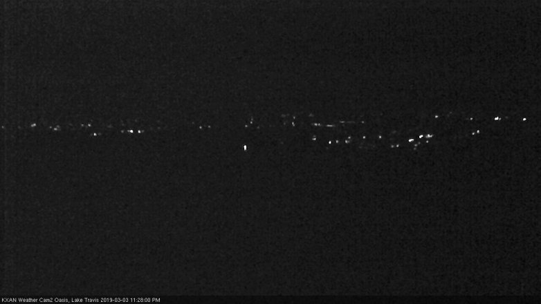 Lake Travis webcam, March 3, 2019 10:30 PM CT