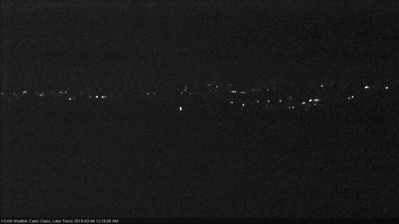 Lake Travis webcam, March 3, 2019 11:20 PM CT