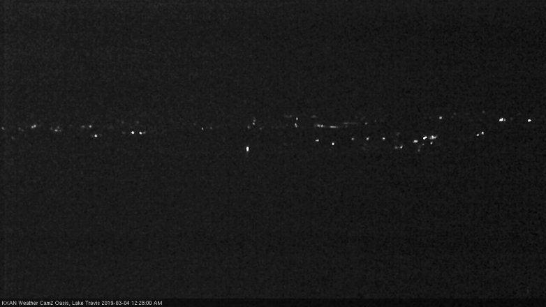 Lake Travis webcam, March 3, 2019 11:30 PM CT