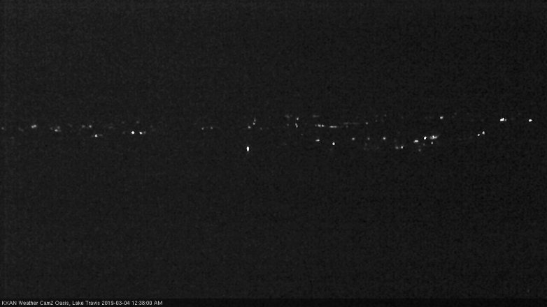 Lake Travis webcam, March 3, 2019 11:40 PM CT