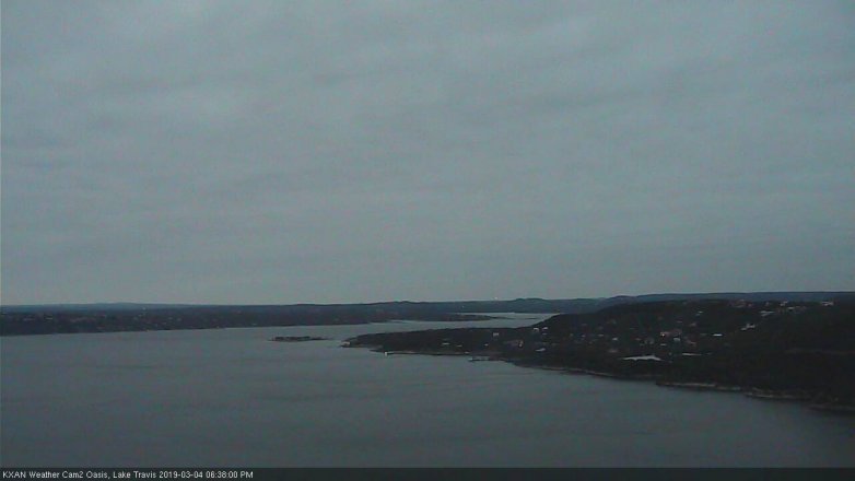 Lake Travis webcam, March 4, 2019 5:40 PM CT