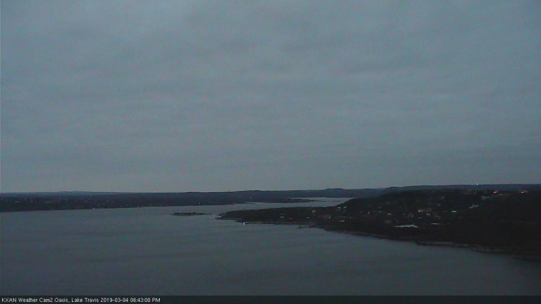 Lake Travis webcam, March 4, 2019 5:45 PM CT