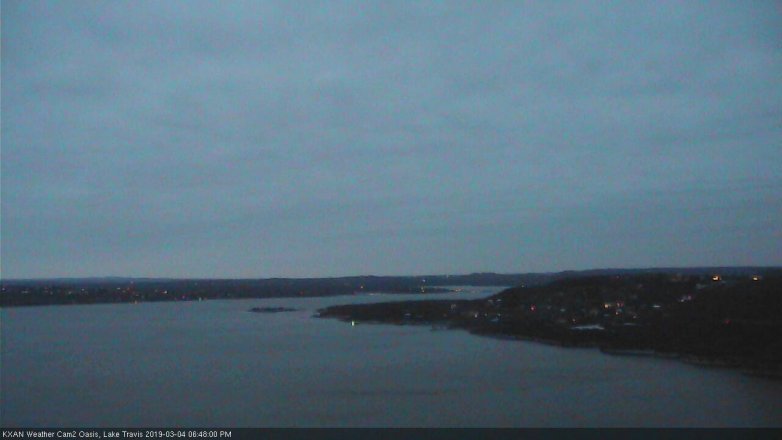 Lake Travis webcam, March 4, 2019 5:50 PM CT