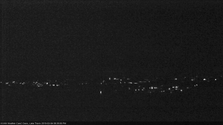 Lake Travis webcam, March 4, 2019 7:40 PM CT