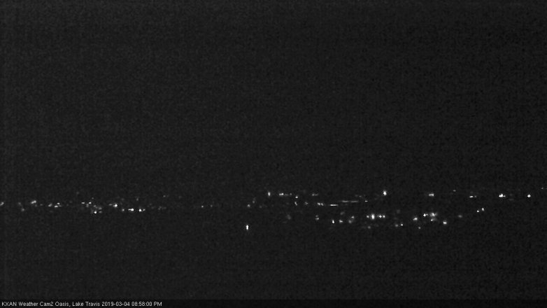 Lake Travis webcam, March 4, 2019 8:00 PM CT