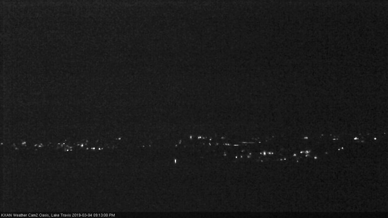 Lake Travis webcam, March 4, 2019 8:15 PM CT