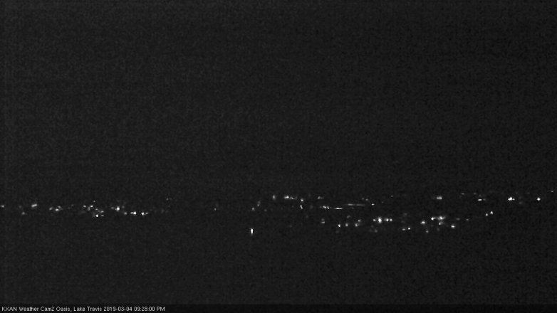 Lake Travis webcam, March 4, 2019 8:30 PM CT