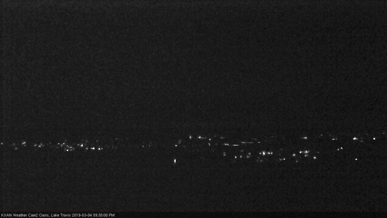 Lake Travis webcam, March 4, 2019 8:40 PM CT