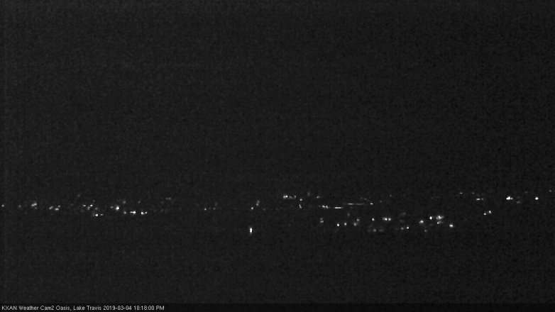 Lake Travis webcam, March 4, 2019 9:20 PM CT