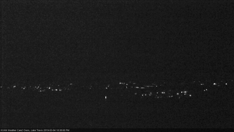 Lake Travis webcam, March 4, 2019 9:40 PM CT