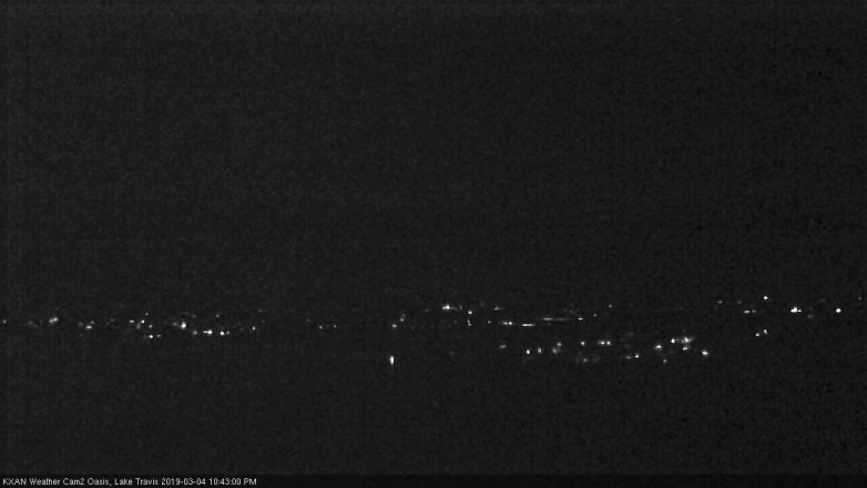 Lake Travis webcam, March 4, 2019 9:45 PM CT