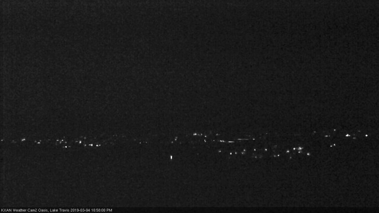 Lake Travis webcam, March 4, 2019 10:00 PM CT