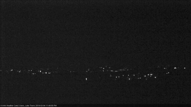 Lake Travis webcam, March 4, 2019 10:50 PM CT