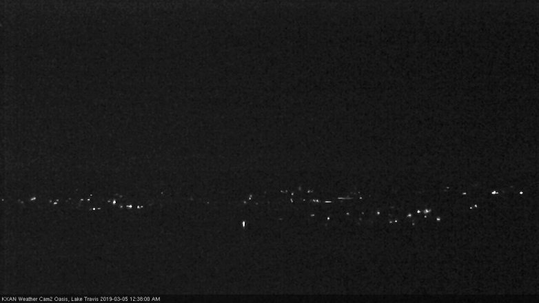 Lake Travis webcam, March 4, 2019 11:40 PM CT
