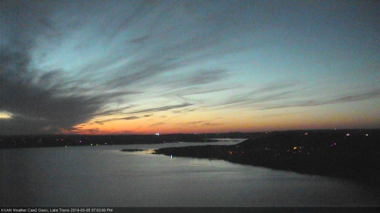 Lake Travis webcam, March 5, 2019 6:05 PM CT