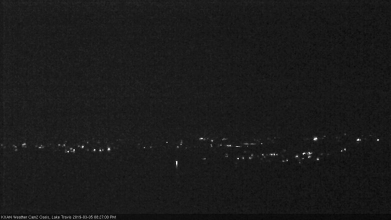 Lake Travis webcam, March 5, 2019 7:30 PM CT