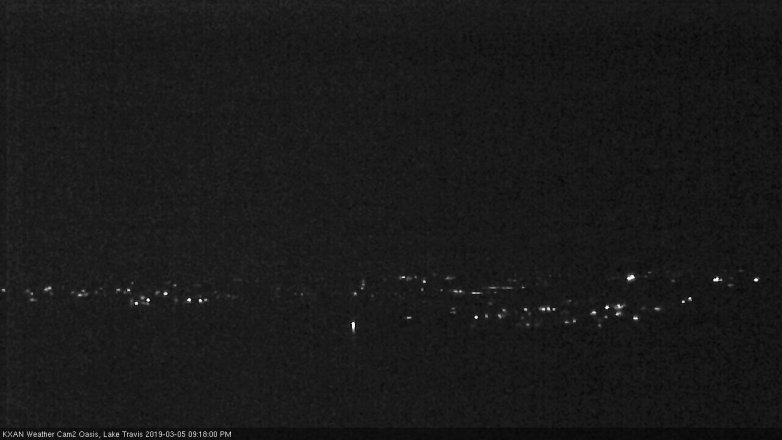 Lake Travis webcam, March 5, 2019 8:20 PM CT