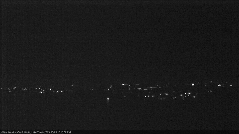 Lake Travis webcam, March 5, 2019 9:15 PM CT