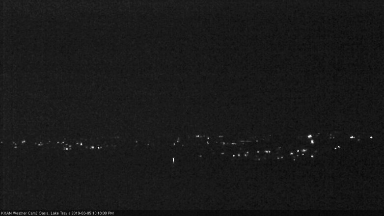 Lake Travis webcam, March 5, 2019 9:20 PM CT