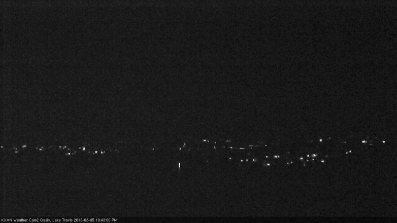 Lake Travis webcam, March 5, 2019 9:45 PM CT