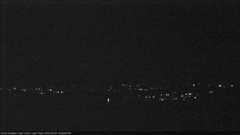 Lake Travis webcam, March 5, 2019 9:50 PM CT