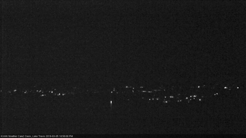 Lake Travis webcam, March 5, 2019 10:00 PM CT