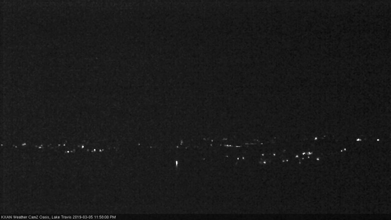 Lake Travis webcam, March 5, 2019 11:00 PM CT