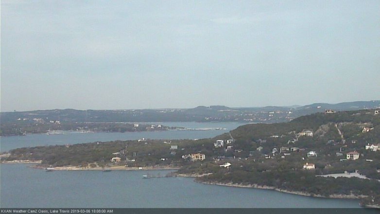 Lake Travis webcam, March 6, 2019 9:10 AM CT