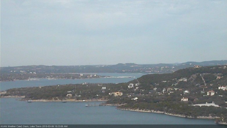 Lake Travis webcam, March 6, 2019 9:25 AM CT