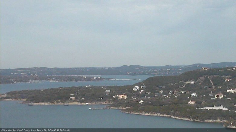 Lake Travis webcam, March 6, 2019 9:30 AM CT