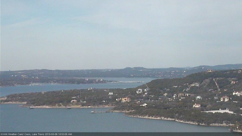 Lake Travis webcam, March 6, 2019 9:55 AM CT